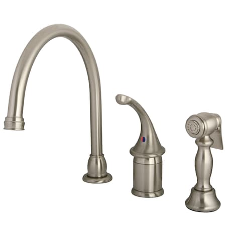 Kingston Brass Widespread Kitchen Faucet, Brushed Nickel KB3818GLBS
